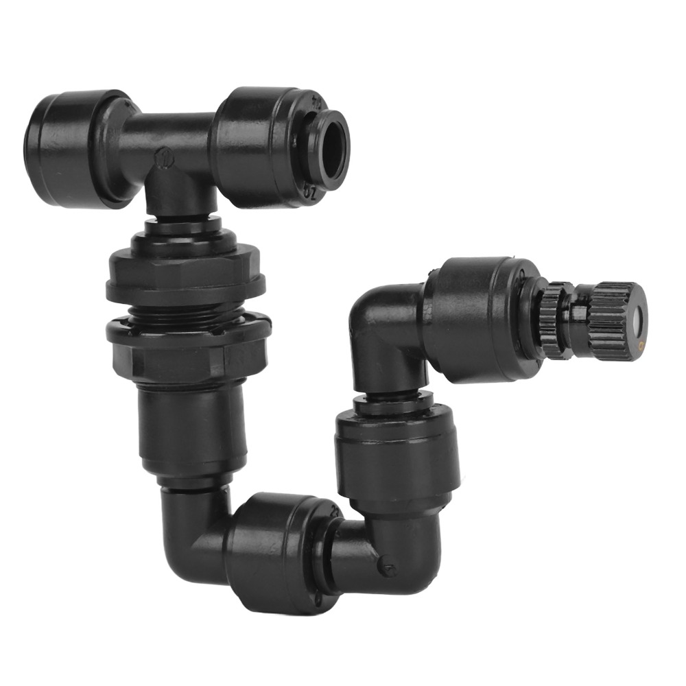 Misting Nozzle Reptile - หัวฉีดพ่นหมอกสำหรับสัตว์เลื้อยคลาน PP สีดำ ปรับได้ ขนาด 1/4